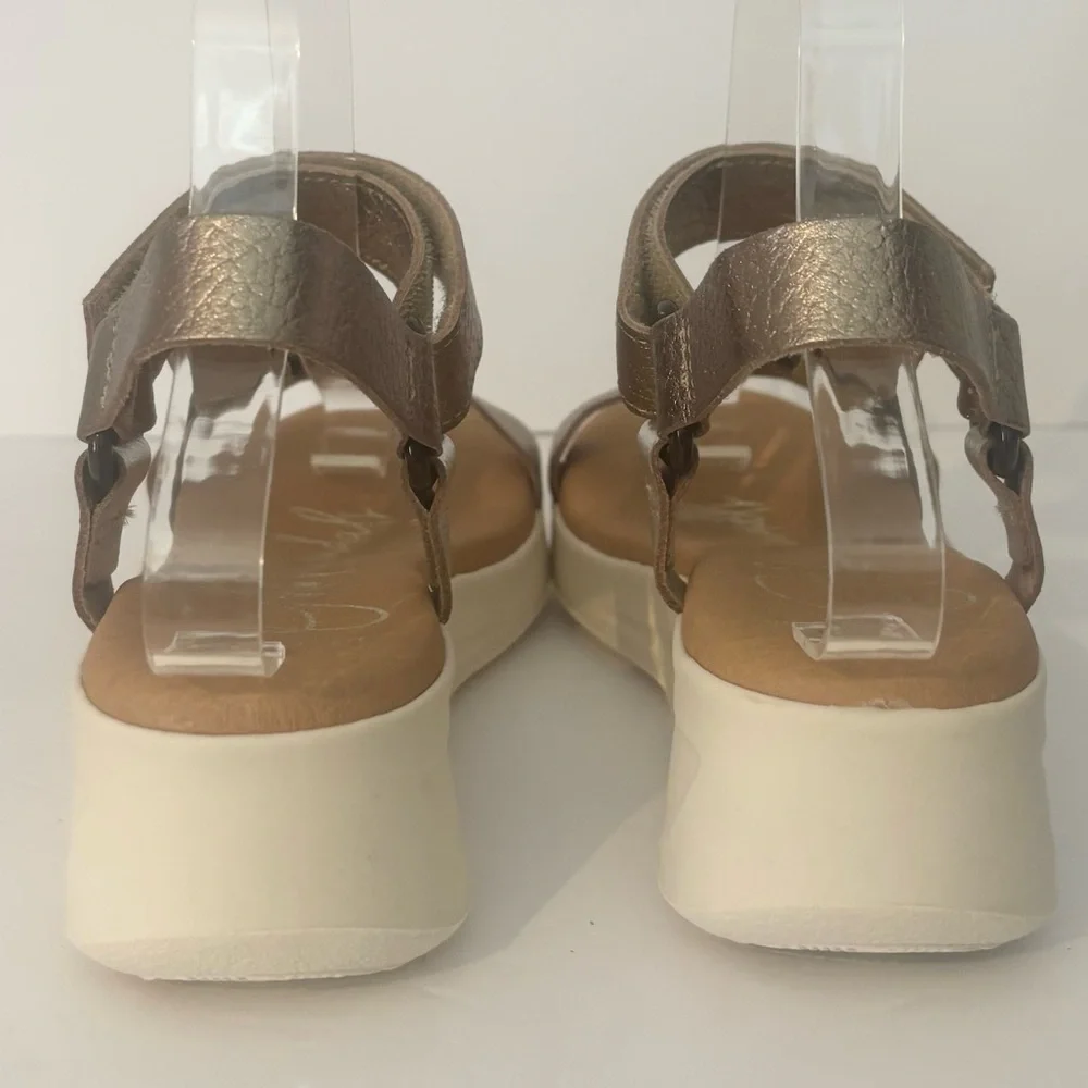 Oh! My Sandals Metallic Multi-Strap Platform Sandals Made in Spain EU 38 US 8